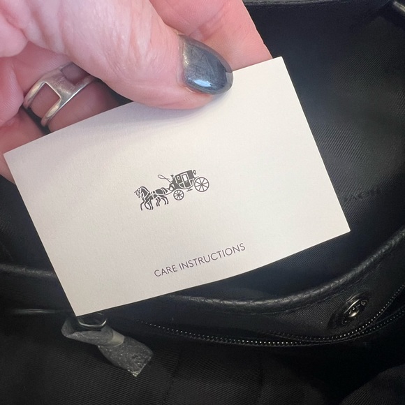 NWT Authentic Coach Bleecker Backpack Pebble black - Picture 15 of 15